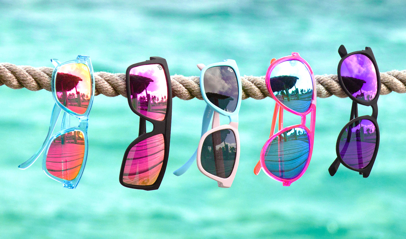 Daddies Eyewear Sunglasses on rope display